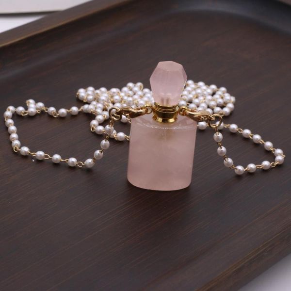pendant necklaces extremely charming necklace natural stone rose quartz perfume bottle for ms party wedding jewelry gift 18x37mm, Silver
pendant necklaces extremely charming necklace natural stone rose quartz perfume bottle for ms party wedding jewelry gift 18x37mm, Silver