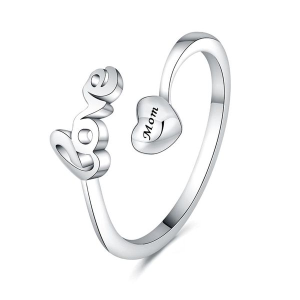 cluster rings boniskiss 925 sterling silver ring for mother day love letters simple open adjustable finger women, Golden;silver
cluster rings boniskiss 925 sterling silver ring for mother day love letters simple open adjustable finger women, Golden;silver