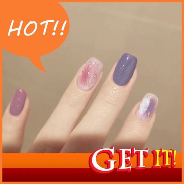 hand nail stylist decorated diy nina 77 - purple powder graffiti fake nail patch wear finished 24 es, Red;gold
hand nail stylist decorated diy nina 77 - purple powder graffiti fake nail patch wear finished 24 es, Red;gold