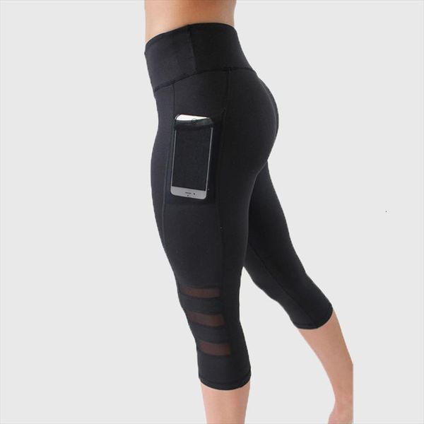 high waist elastic mesh womens leggings pants black fitness sporting capri with pocket cropped trousers
high waist elastic mesh womens leggings pants black fitness sporting capri with pocket cropped trousers
