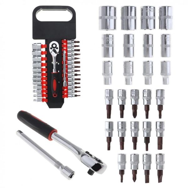 27pcs 1/4-inch socket wrench 14 batches of head 12 short sets ratchet with hardware tools for car repairing hand
27pcs 1/4-inch socket wrench 14 batches of head 12 short sets ratchet with hardware tools for car repairing hand