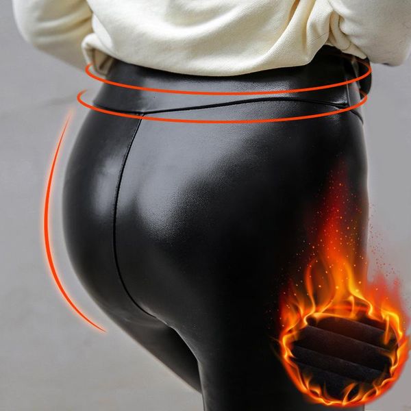 women's leggings winter women pu leather warm thick black high waist push up casual solid color fit pants
women's leggings winter women pu leather warm thick black high waist push up casual solid color fit pants