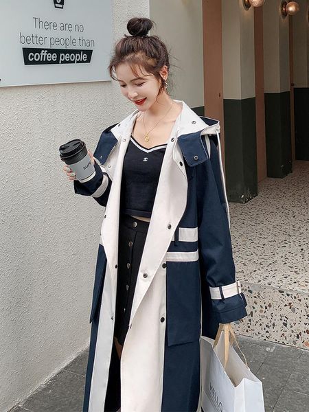 women's trench coats small windbreaker long middle and man in autumn winter 2021 temperament design sense, Tan;black
women's trench coats small windbreaker long middle and man in autumn winter 2021 temperament design sense, Tan;black