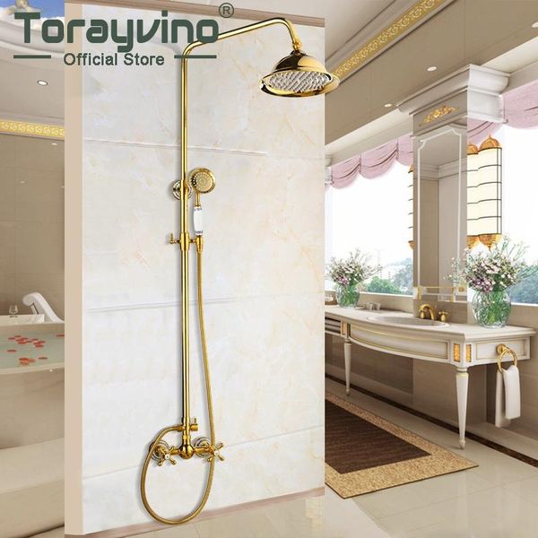 bathroom shower gold brass set mixer tap faucet rainfall sprayer head round wall mounted water sets
bathroom shower gold brass set mixer tap faucet rainfall sprayer head round wall mounted water sets