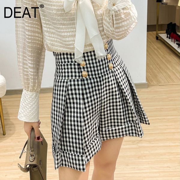 spring and summer fashion tide foreign style zipper shorts high waist double breasted plaid pants female gx1154 210421, White;black
spring and summer fashion tide foreign style zipper shorts high waist double breasted plaid pants female gx1154 210421, White;black