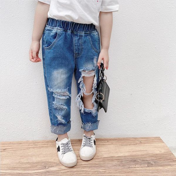 spring autumn kids jeans for girl boy ripped big hole toddler korean casual children trousers fashion clothes, Blue
spring autumn kids jeans for girl boy ripped big hole toddler korean casual children trousers fashion clothes, Blue