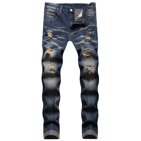 men's jeans 2021 straight ripped nostalgic dark blue four seasons denim trousers
men's jeans 2021 straight ripped nostalgic dark blue four seasons denim trousers