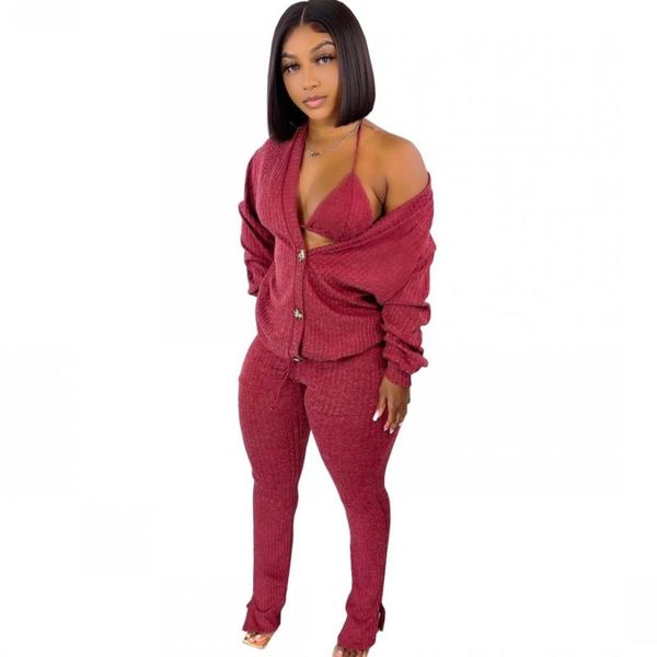 women's two piece pants trousers suit red long-sleeved shirt bra three-piece african casual 2021 winter slim loose, White
women's two piece pants trousers suit red long-sleeved shirt bra three-piece african casual 2021 winter slim loose, White