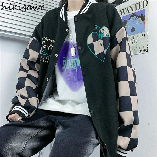 women's jackets hikigawa jackers women 2021 autumn winter clothes harajuku streetwear bf oversized outwear korean fashion patchwork coa, Black;brown
women's jackets hikigawa jackers women 2021 autumn winter clothes harajuku streetwear bf oversized outwear korean fashion patchwork coa, Black;brown