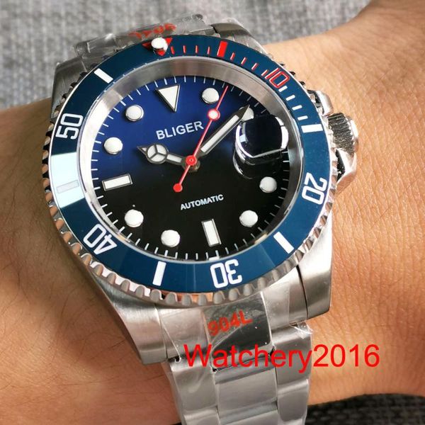 wristwatches 40mm blue black gradient dial auto men's watch 24 jewles nh35a polished oyster band red second hand sapphire glass, Slivery;brown
wristwatches 40mm blue black gradient dial auto men's watch 24 jewles nh35a polished oyster band red second hand sapphire glass, Slivery;brown