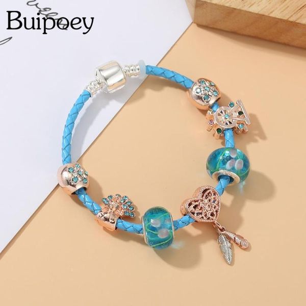 charm bracelets buipoey blue-green crystal beads rose gold peacock feather dreamcatcher leather for women fashion, Golden;silver
charm bracelets buipoey blue-green crystal beads rose gold peacock feather dreamcatcher leather for women fashion, Golden;silver