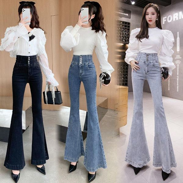 women's jeans women vintage stretch high waist elegant fashion skinny flare pants street style casual slim denim trousers, Blue
women's jeans women vintage stretch high waist elegant fashion skinny flare pants street style casual slim denim trousers, Blue