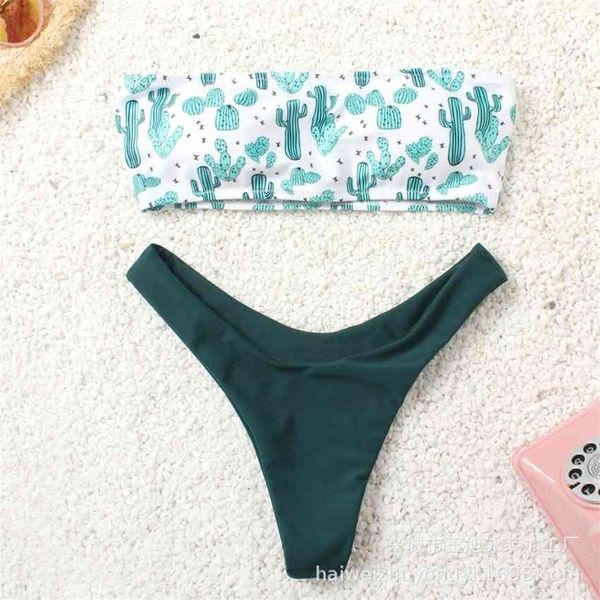 factoryckhg 2020 new printed cactus multi color bra split swimsuit women's bikini, White;black
factoryckhg 2020 new printed cactus multi color bra split swimsuit women's bikini, White;black