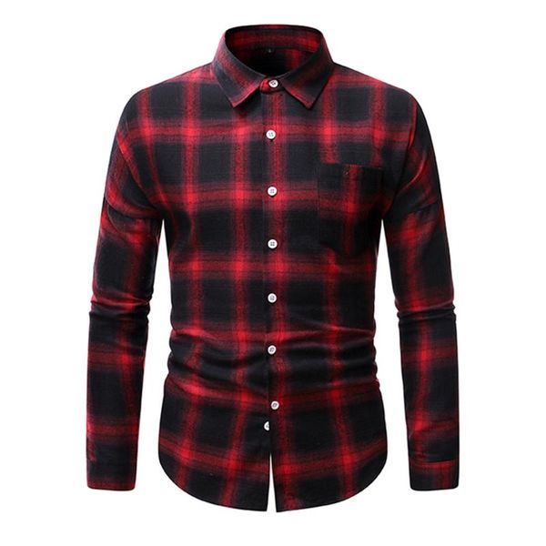 men's casual shirts plaid shirt men slim fit wool male long sleeve turn-down collar fashion brand, White;black
men's casual shirts plaid shirt men slim fit wool male long sleeve turn-down collar fashion brand, White;black