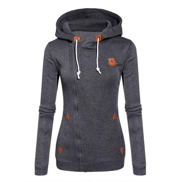 women's hoodies & sweatshirts 2108 women hoody long sleeve pockets coat autumn winter zipper sweatshirt casual sudaderas mujer, Black
women's hoodies & sweatshirts 2108 women hoody long sleeve pockets coat autumn winter zipper sweatshirt casual sudaderas mujer, Black