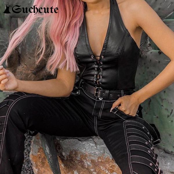 women's tanks & camis gothic pu leather halter crop for women streetwear punk style front hollow out black tank partywea, White
women's tanks & camis gothic pu leather halter crop for women streetwear punk style front hollow out black tank partywea, White