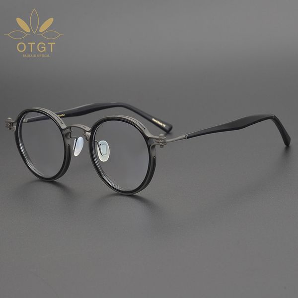 design classic style full hand made exquisite round black myopia glasses frame, White;black
design classic style full hand made exquisite round black myopia glasses frame, White;black