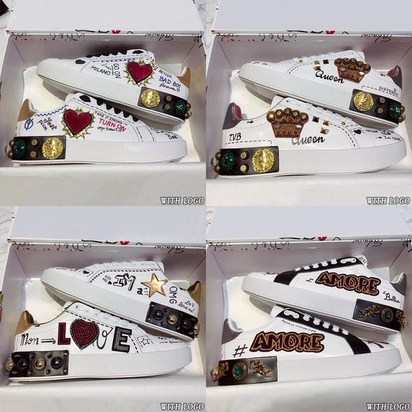 dress shoes original brand fashion leather man woman casual round toe flat white trainers graffiti print pattern sneakers, Black
dress shoes original brand fashion leather man woman casual round toe flat white trainers graffiti print pattern sneakers, Black