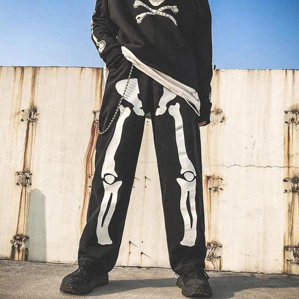 women's jeans men skeleton oversized black pants 2021 denim mens streetwear hip hop harem high wasit overalls, Blue
women's jeans men skeleton oversized black pants 2021 denim mens streetwear hip hop harem high wasit overalls, Blue