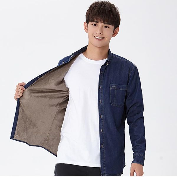 winter jeans shirt men warm fleece lined velvet denim shirts jacket cowboy coats casual outwear windbreaker thick clothing men's, White;black
winter jeans shirt men warm fleece lined velvet denim shirts jacket cowboy coats casual outwear windbreaker thick clothing men's, White;black