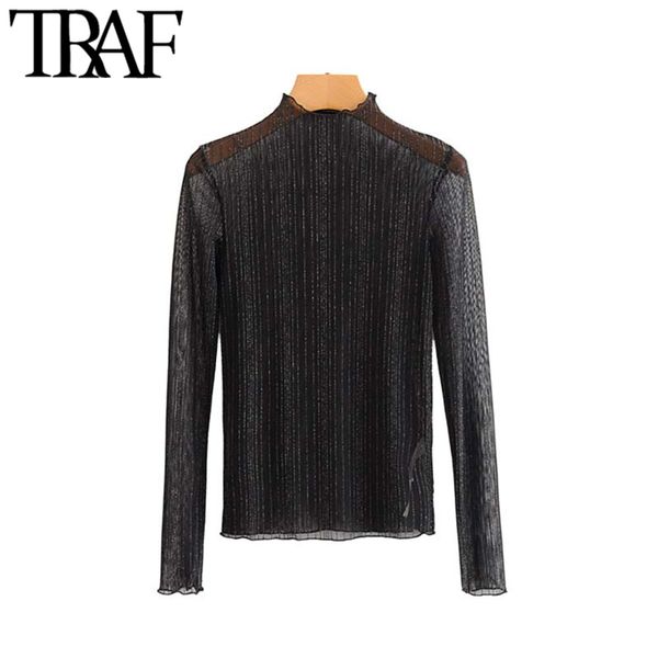 traf women vintage transparent mesh blouse fashion stand collar long sleeve stretch slim female shirts blusas chic 210415, White
traf women vintage transparent mesh blouse fashion stand collar long sleeve stretch slim female shirts blusas chic 210415, White