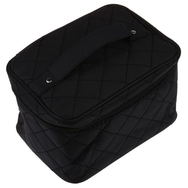 kf-new zipper cosmetic storage make up bag handle train case purse-m black1 
kf-new zipper cosmetic storage make up bag handle train case purse-m black1