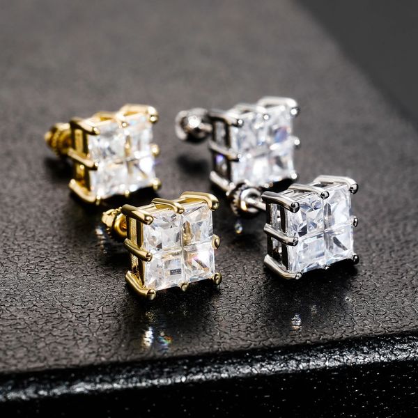 hip hop stud claw set cube cz stone bling ice out 9mm square stud earrings for men rapper jewelry, Golden;silver
hip hop stud claw set cube cz stone bling ice out 9mm square stud earrings for men rapper jewelry, Golden;silver