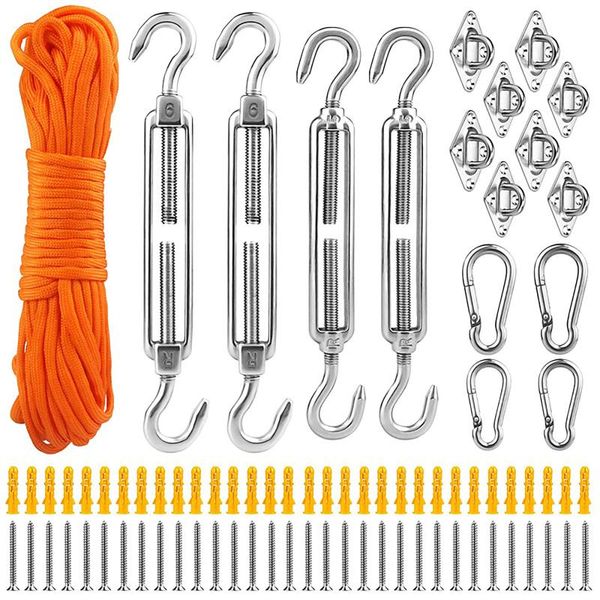 shade 81pcs sun sail fixing kit 304 marine stainless installation set for outdoor patio garden accessories
shade 81pcs sun sail fixing kit 304 marine stainless installation set for outdoor patio garden accessories