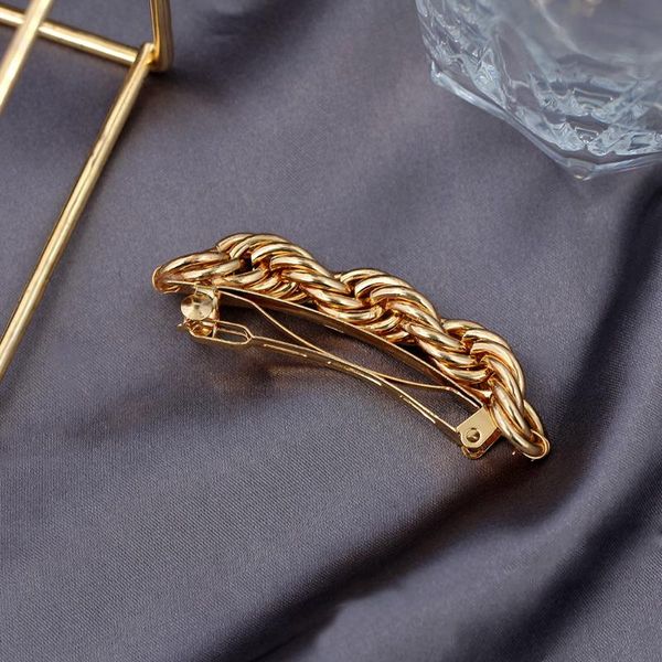 hair clips & barrettes flatfoosie fashion metal clip for women twisted rope chain barrette wholesale hairpin styling accessories, Golden;silver
hair clips & barrettes flatfoosie fashion metal clip for women twisted rope chain barrette wholesale hairpin styling accessories, Golden;silver