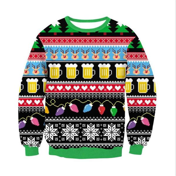 men's hoodies & sweatshirts cloocl christmas sweatshirt 3d graphics cartoon beer striped splicing sportswear festival casual pullovers, Black
men's hoodies & sweatshirts cloocl christmas sweatshirt 3d graphics cartoon beer striped splicing sportswear festival casual pullovers, Black