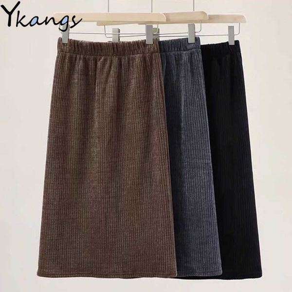 vintage brown corduroy midi skirt for women autumn winter thickn warm skirts harajuku high waist split black long skirt 210619
vintage brown corduroy midi skirt for women autumn winter thickn warm skirts harajuku high waist split black long skirt 210619