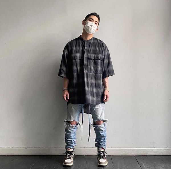men's casual shirts grace of god will see casual high street simple hip-hop comfortable plaid short-sleeve shirt flannel, White;black
men's casual shirts grace of god will see casual high street simple hip-hop comfortable plaid short-sleeve shirt flannel, White;black