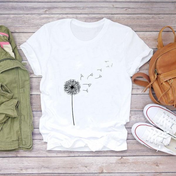 women's t-shirt summer fashion harajuku heart flower print aesthetic women tshirt casual funny t shirt gift 90s lady graphic, White
women's t-shirt summer fashion harajuku heart flower print aesthetic women tshirt casual funny t shirt gift 90s lady graphic, White