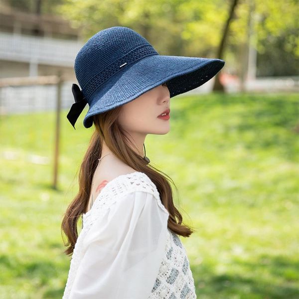 wide brim hats sun hat foldable straw caps for women beach anti-uv outdoor sunscreen protect travel breathable cap female, Blue;gray
wide brim hats sun hat foldable straw caps for women beach anti-uv outdoor sunscreen protect travel breathable cap female, Blue;gray