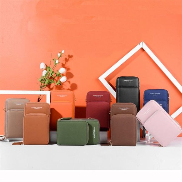 mobile phone bag zipper purse women's demeanour single shoulder messenger three layer solid color storage bags
mobile phone bag zipper purse women's demeanour single shoulder messenger three layer solid color storage bags