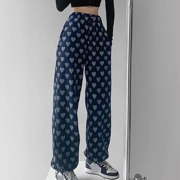 women's pants & capris high waist print love straight drawstring 2021 spring summer loose sweet long female casual all-match trousers, Black;white
women's pants & capris high waist print love straight drawstring 2021 spring summer loose sweet long female casual all-match trousers, Black;white