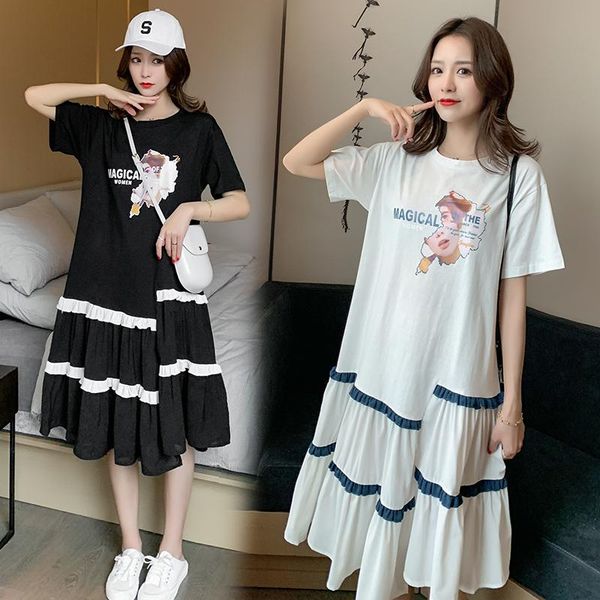 42833# maternity clothes summer cotton short sleeves loose stylish floral dress pregnant women mom dresses, White
42833# maternity clothes summer cotton short sleeves loose stylish floral dress pregnant women mom dresses, White