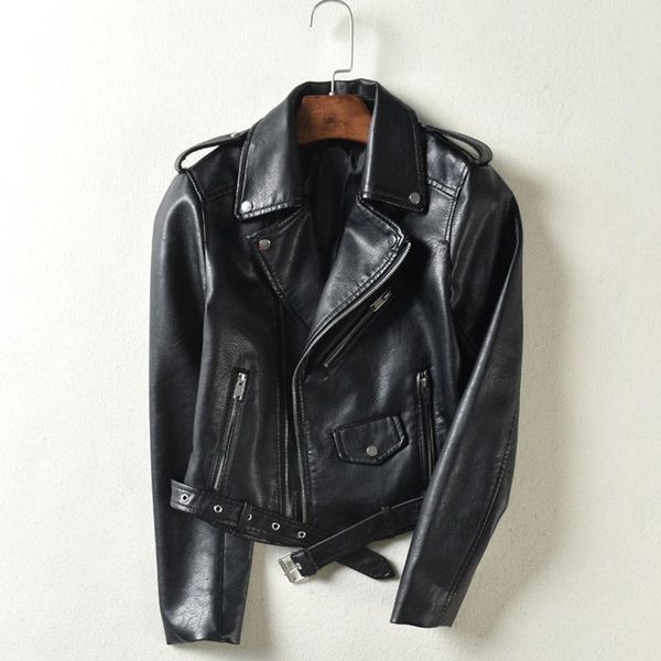 women's leather & faux with belt autumn women jacket 5 colors moto biker asymmetric zipper female coat outwear high quality, Black
women's leather & faux with belt autumn women jacket 5 colors moto biker asymmetric zipper female coat outwear high quality, Black