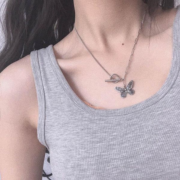 pendant necklaces fairy butterfly necklace for women girl retro insect clavicle chain choker titanium steel female fashion sweater, Silver
pendant necklaces fairy butterfly necklace for women girl retro insect clavicle chain choker titanium steel female fashion sweater, Silver