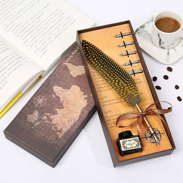 europe and america feather pen stainless steel tip student exquisite gift box stationery set birthday fountain pens
europe and america feather pen stainless steel tip student exquisite gift box stationery set birthday fountain pens