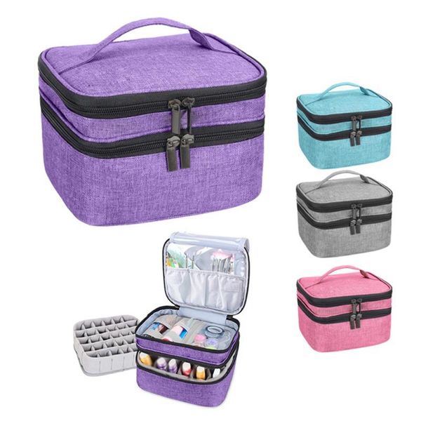 double-layer portable nail polish storage bag cosmetic handbag essential oil perfume lipstick organizer holder travel carrier bags & cases
double-layer portable nail polish storage bag cosmetic handbag essential oil perfume lipstick organizer holder travel carrier bags & cases