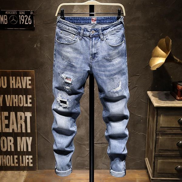 men's jeans sweatpants hole retrojeans pants casual summer autumn male ripped skinny trousers slim biker outwears harajuku, Blue
men's jeans sweatpants hole retrojeans pants casual summer autumn male ripped skinny trousers slim biker outwears harajuku, Blue