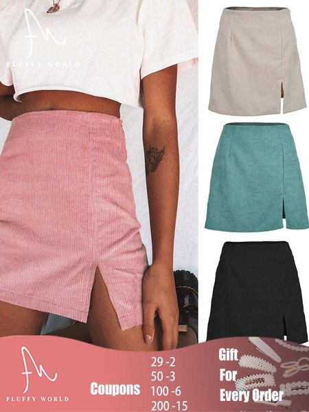 summer women corduroy mini vintage harajuku skirts a-line high-waist split solid elegant casual ol, Black
summer women corduroy mini vintage harajuku skirts a-line high-waist split solid elegant casual ol, Black