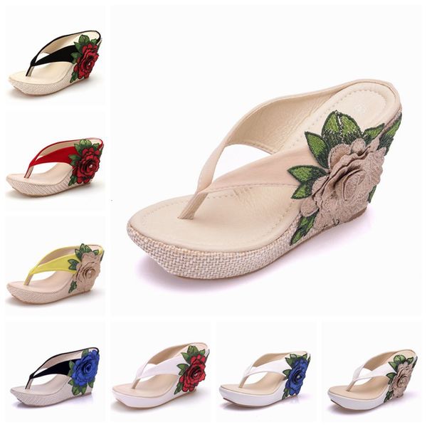 slippers woman lady home casual beach flip flops sandals platform wedge summer high heel qddz, Black
slippers woman lady home casual beach flip flops sandals platform wedge summer high heel qddz, Black