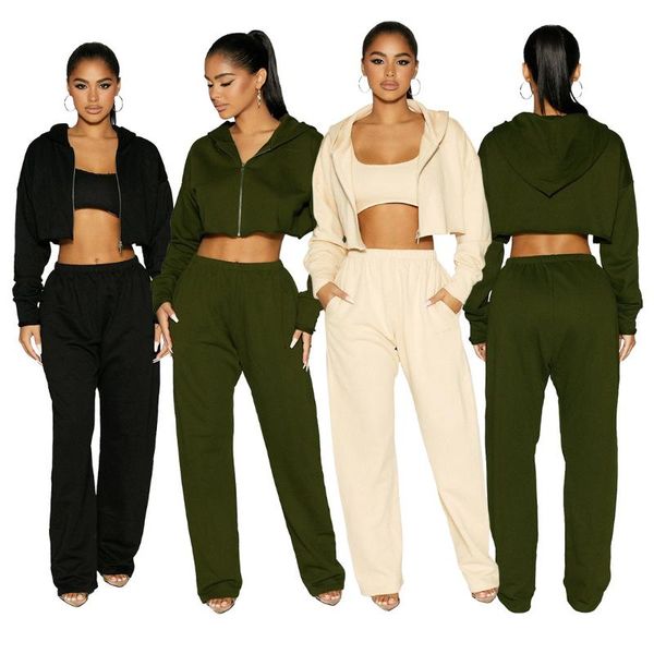 women's two piece pants women sports set long sleeve hooded zip cropped sweatshirt + lady outfit, White
women's two piece pants women sports set long sleeve hooded zip cropped sweatshirt + lady outfit, White