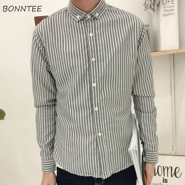 men's casual shirts men turn-down collar long sleeve striped single-breasted korean-style slim thin autumn mens shirt trendy students c, White;black
men's casual shirts men turn-down collar long sleeve striped single-breasted korean-style slim thin autumn mens shirt trendy students c, White;black