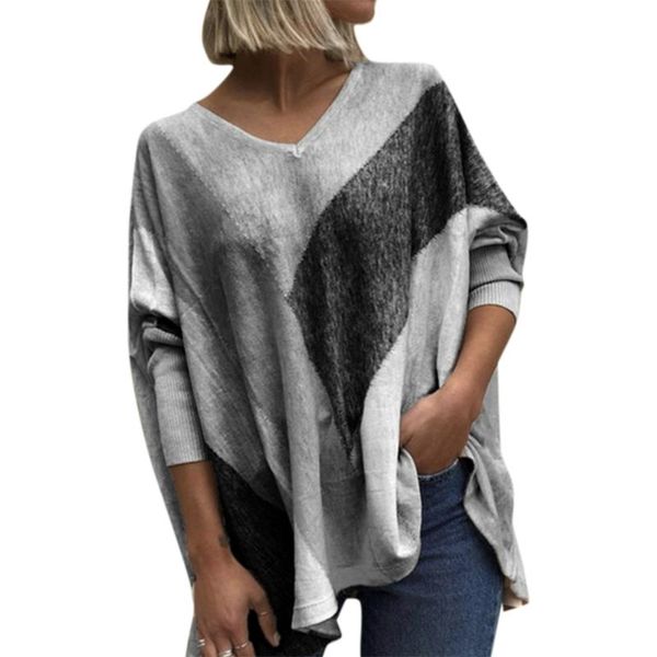 women's t-shirt spring long sleeve contrast female fashion women t shirt ladies casual v neck oversized, White
women's t-shirt spring long sleeve contrast female fashion women t shirt ladies casual v neck oversized, White