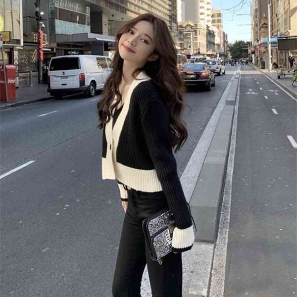 spring and autumn thin small fragrance coat with knitted cardigan women's long sleeved short casual short, Black
spring and autumn thin small fragrance coat with knitted cardigan women's long sleeved short casual short, Black