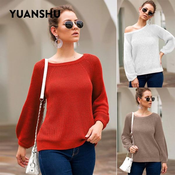 women's sweaters yuanshu o neck knitted 2021 women lantern sleeve pullover sweater elegant casual ladies knitwear, White;black
women's sweaters yuanshu o neck knitted 2021 women lantern sleeve pullover sweater elegant casual ladies knitwear, White;black