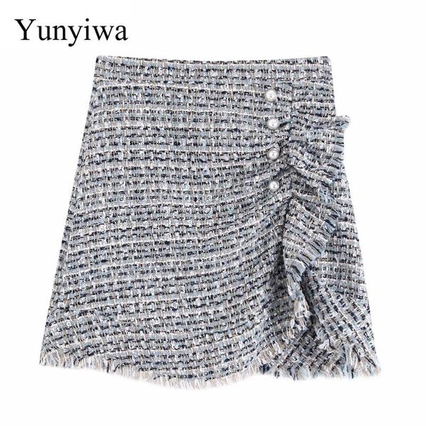 skirts women vintage pleat ruffles tweed woolen mini skirt faldas mujer ladies buttons decoration vestidos tassel edge, Black
skirts women vintage pleat ruffles tweed woolen mini skirt faldas mujer ladies buttons decoration vestidos tassel edge, Black